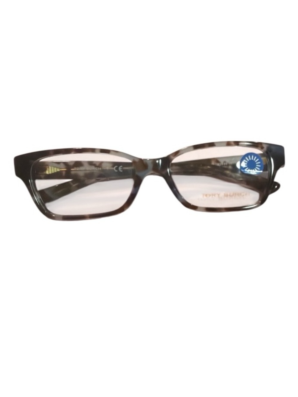 Tory Burch Brown Tortoiseshell Slim Rectangle Glasses